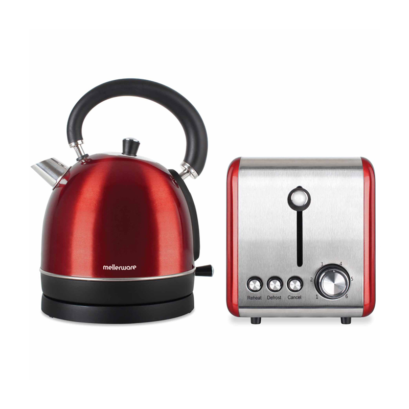 Mellerware – Kettle & Toaster Set – Red