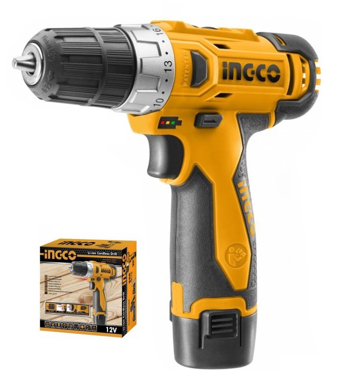 Ingco – Cordless Drill – 12V – Li-ion