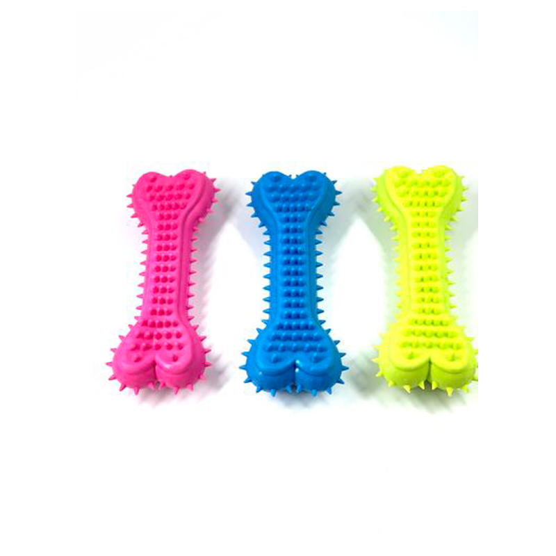 Rubber Dog Bone Spikey Toy & Teeth Cleaner – 3 Pack