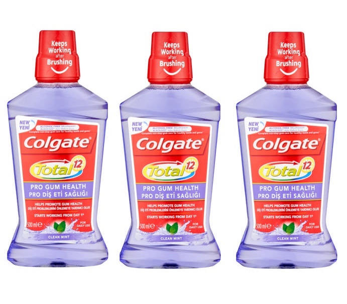 Colgate – Total Pro Gum Health Mouthwash – Clean Mint (3 x 500ml)