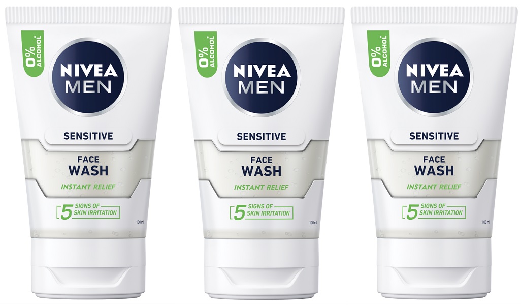 Nivea Men – Sensitive Face Wash – Instant Relief (3 x 75ml)