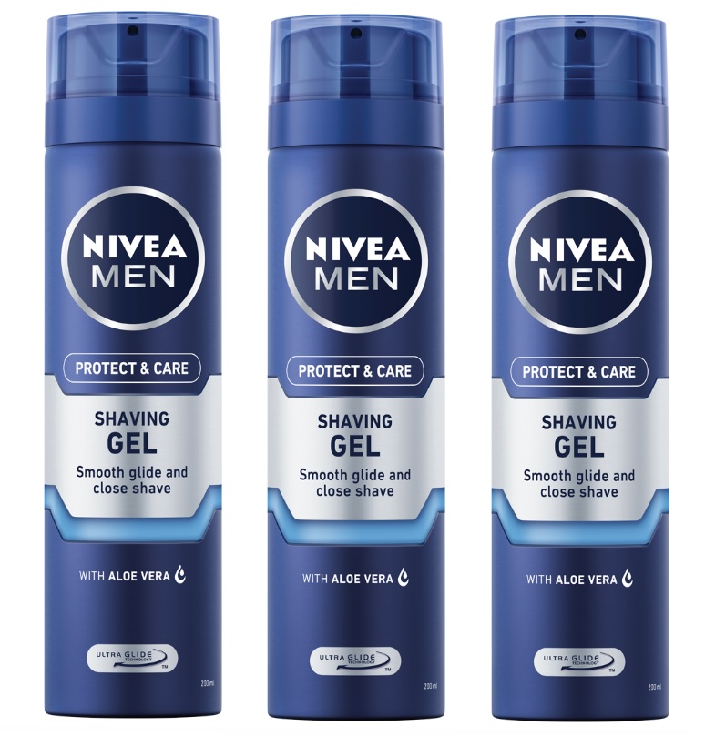 Nivea Men – Protect & Care Shaving Gel – Smooth Glide (3 x 200ml)