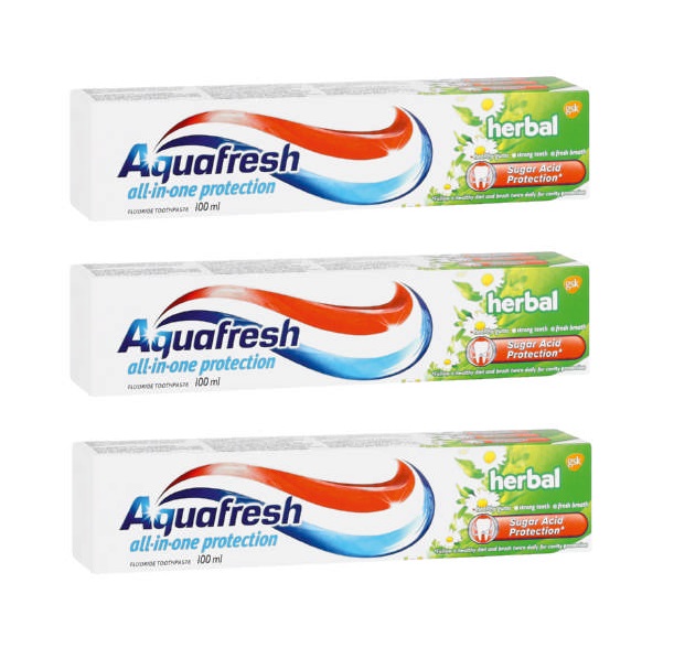 Aquafresh – Herbal Toothpaste (3 x 100ml)