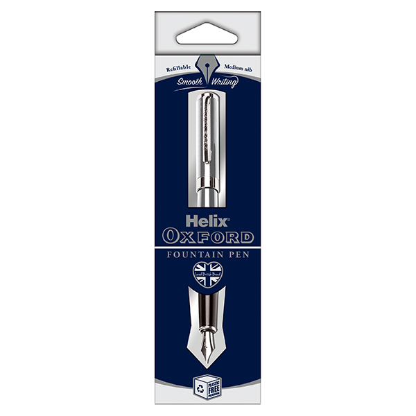 Helix Oxford Fountain Pen – Stainless Steel