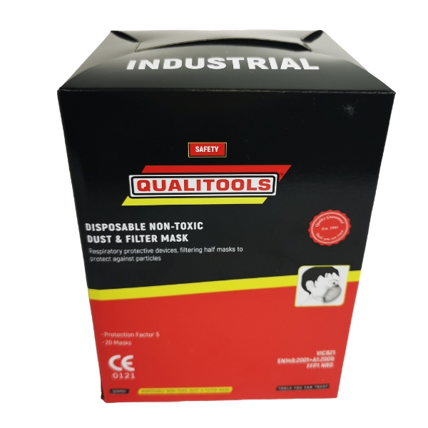 Qualitools – FFP1 Dust Masks / Filter Masks (20 Masks per Box)