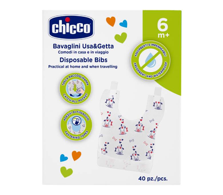 Chicco Disposable Bibs – 40 pieces