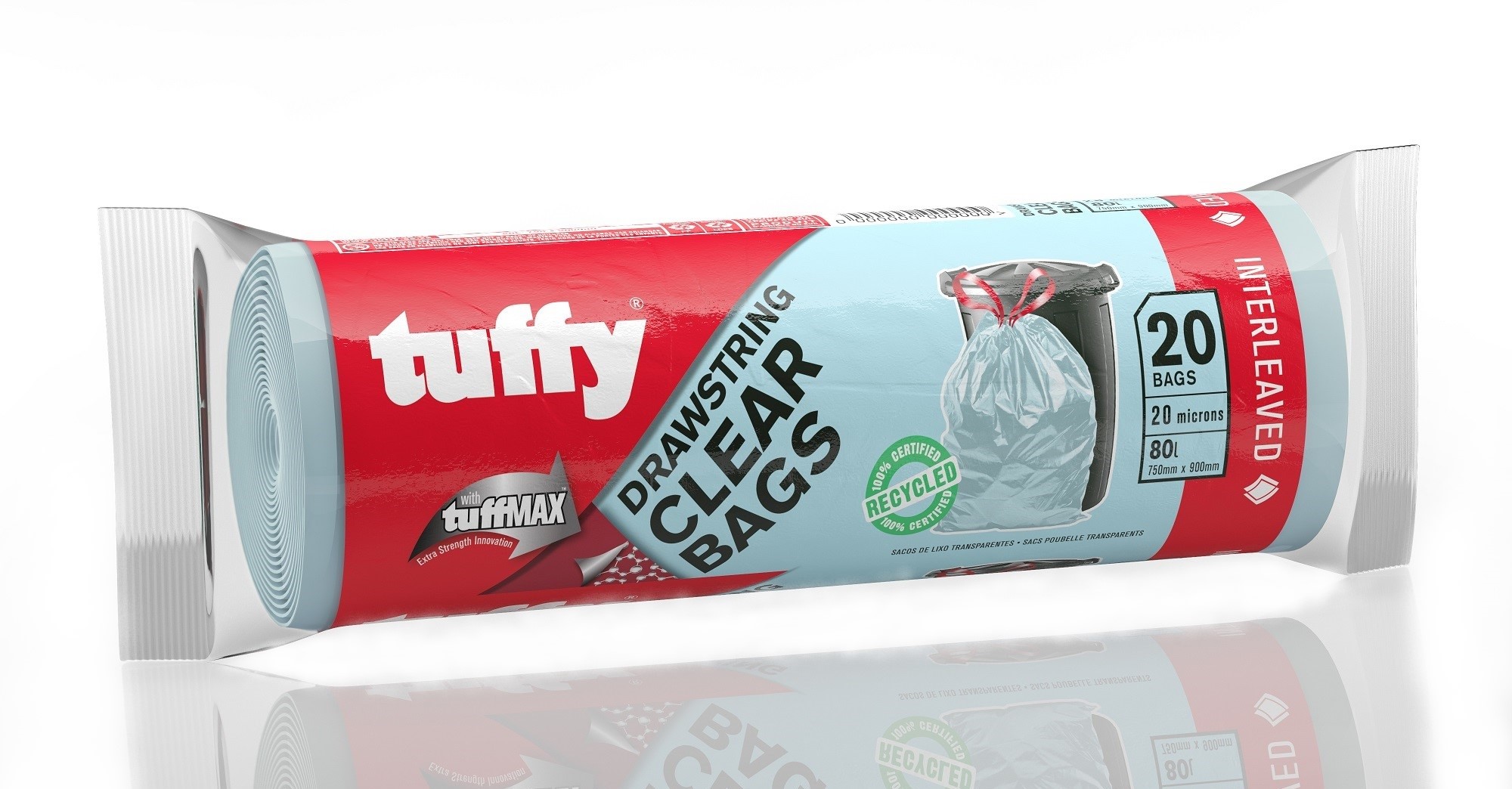 Tuffy – Clear Refuse Bag on a Roll 20`s