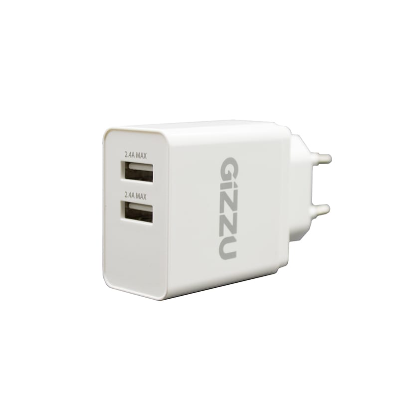 Gizzu Dual USB 3.4A Wall Charger – White