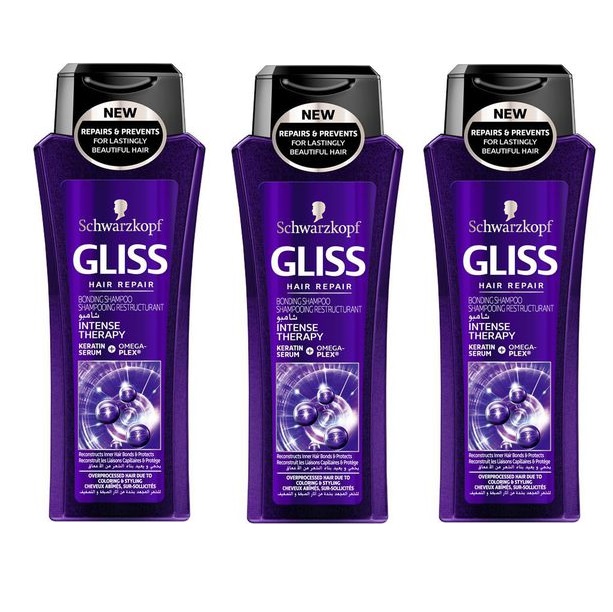 Schwarzkopf Gliss – Intense Therapy Shampoo – (3 x 400ml)