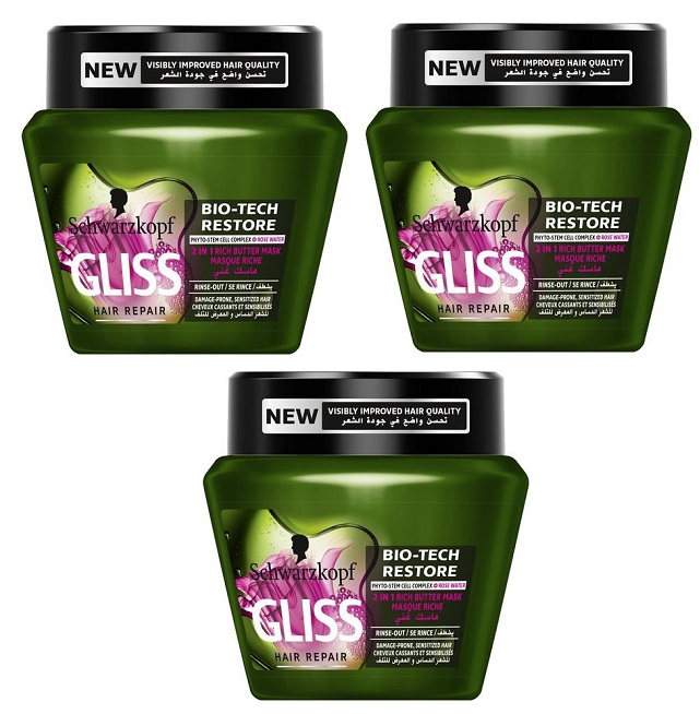 Schwarzkopf Gliss – Biotech Treatment – (3 x 300ml)