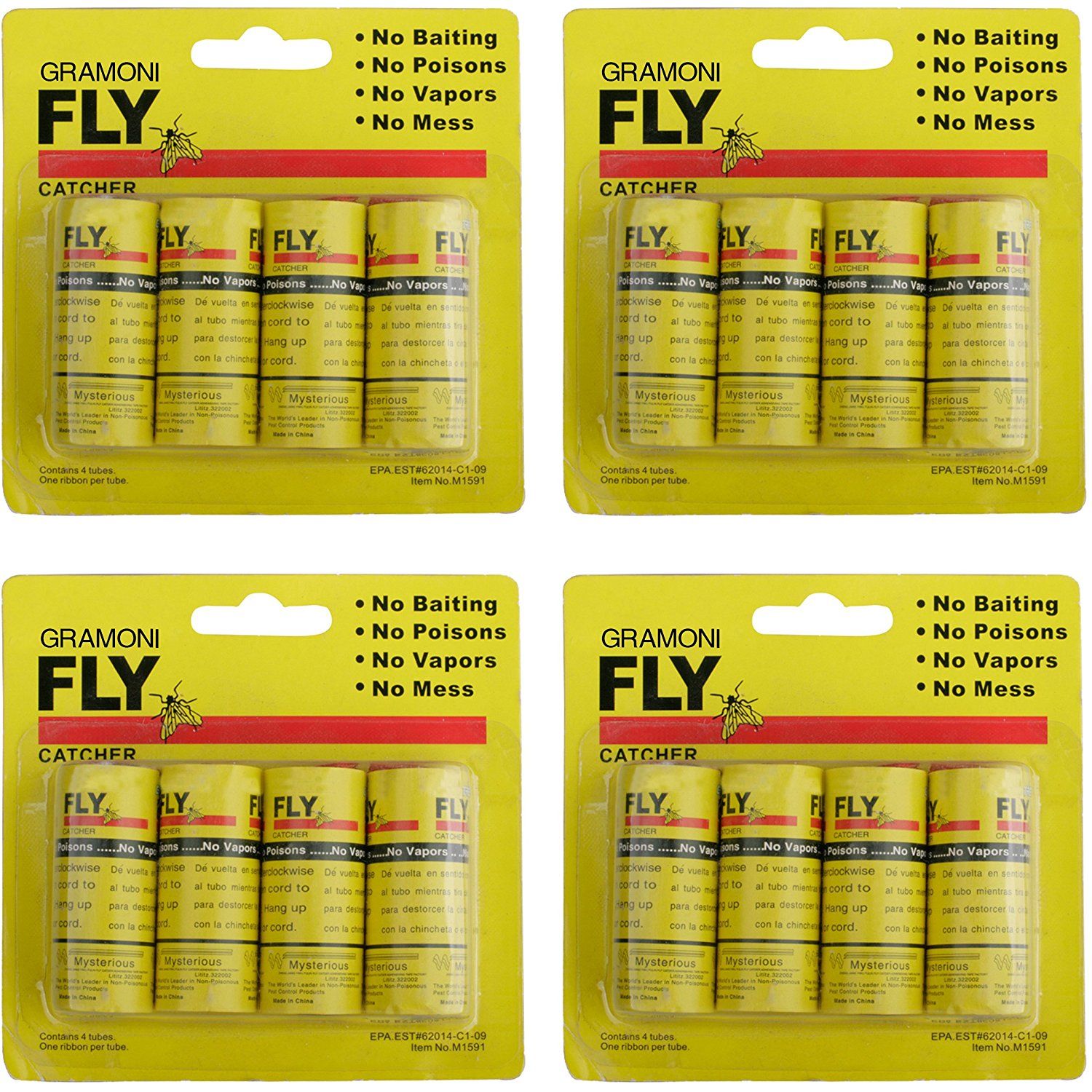 Fly Catcher Trap Sticky Ribbon – 4 packs