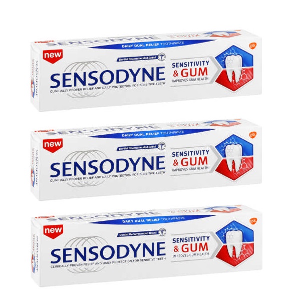 Sensodyne – Sensitivity and Gum Toothpaste – Regular (3 x 75ml)