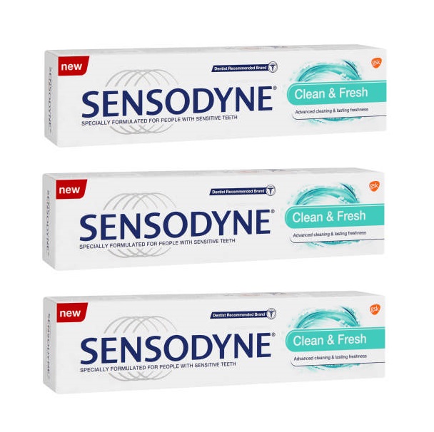 Sensodyne – Clean and Fresh Toothpaste (3 x 75ml)