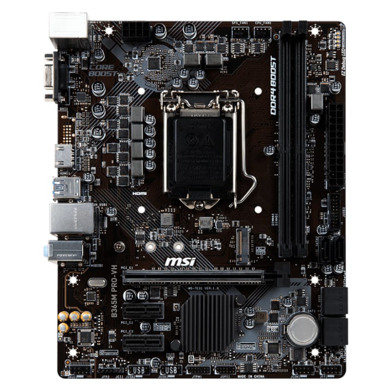 MSI B365M PRO-VH Intel 1151 Micro-ATX Motherboard – Black