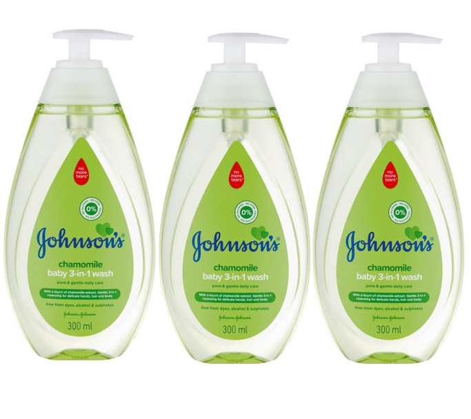 Johnson’s – Baby 3-in-1 Body Wash Chamomile (3 x 300ml)