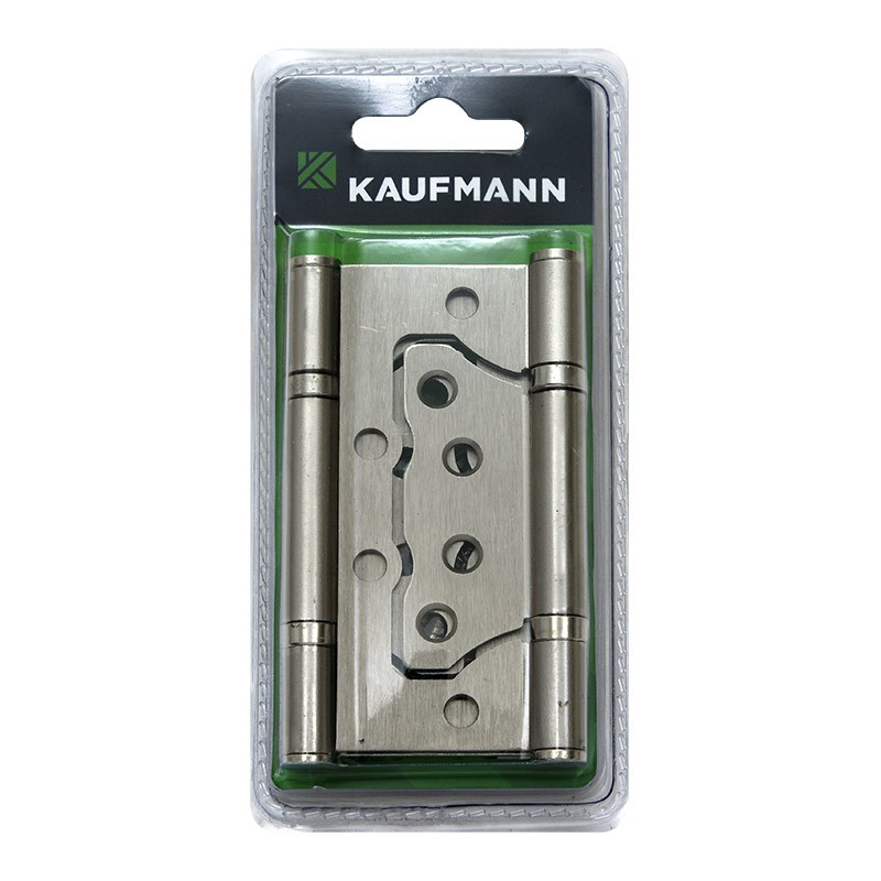 Kaufmann Flush Hinge Steel 100mm Satin Nickel (Pair)