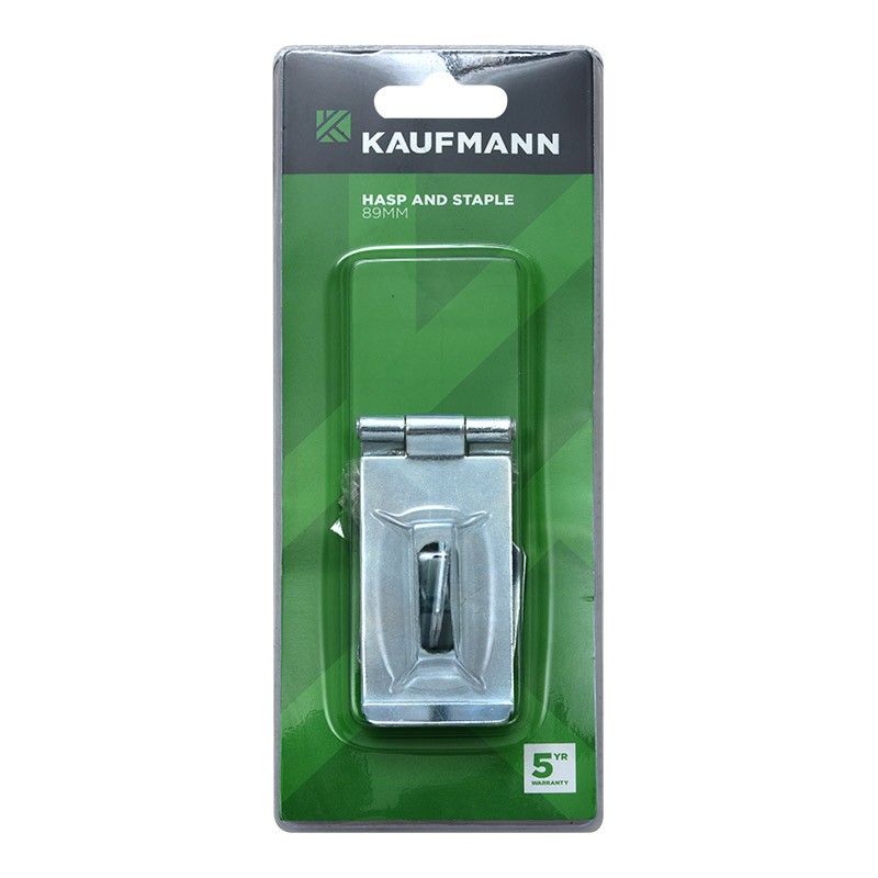 Kaufmann Hasp And Staple 89mm Safety Galv