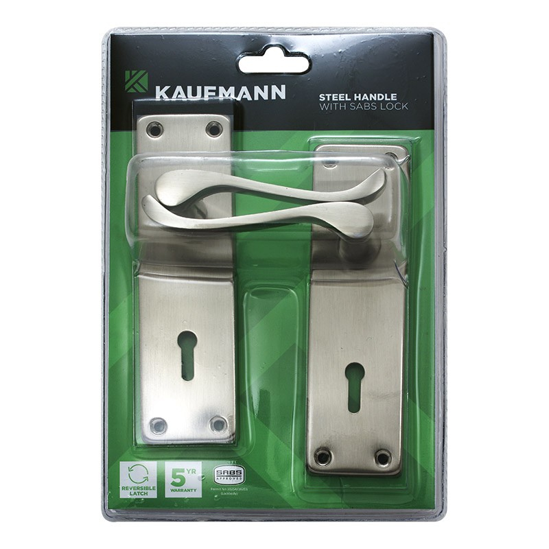 Kaufmann Lockset 2 Lever 6 Inch Victorian Scroll Satin Nickle