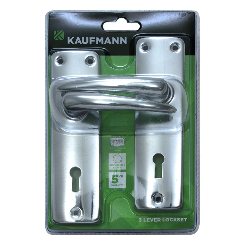Kaufmann – Lockset 34 Lever – Sabs Lock – Chrome Plated Handle