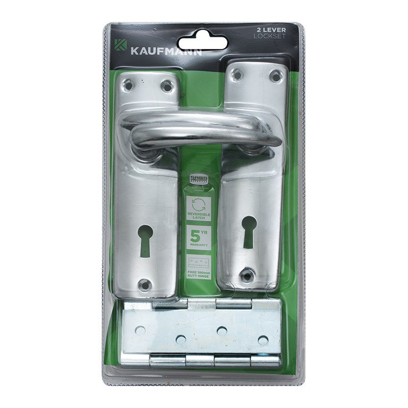 Kaufmann Lockset Combo (Handle 2 Lever Lock Hinge)