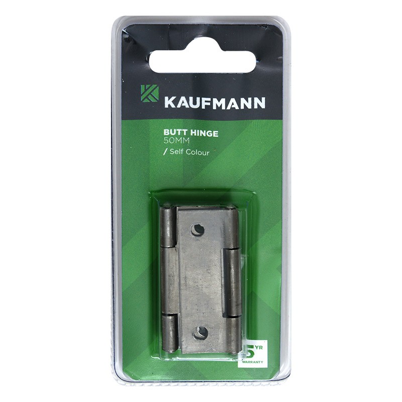 Kaufmann Butt Hinge Steel 50mm Self Colour (Pair)