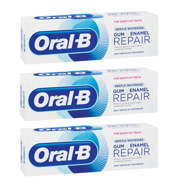 Oral-B – Gum & Enamel Repair – Gentle Whitening Toothpaste (3 x 75ml)