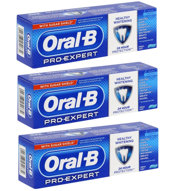 Oral-B – Pro-Expert Toothpaste Healthy Whitening (3 x 75ml)