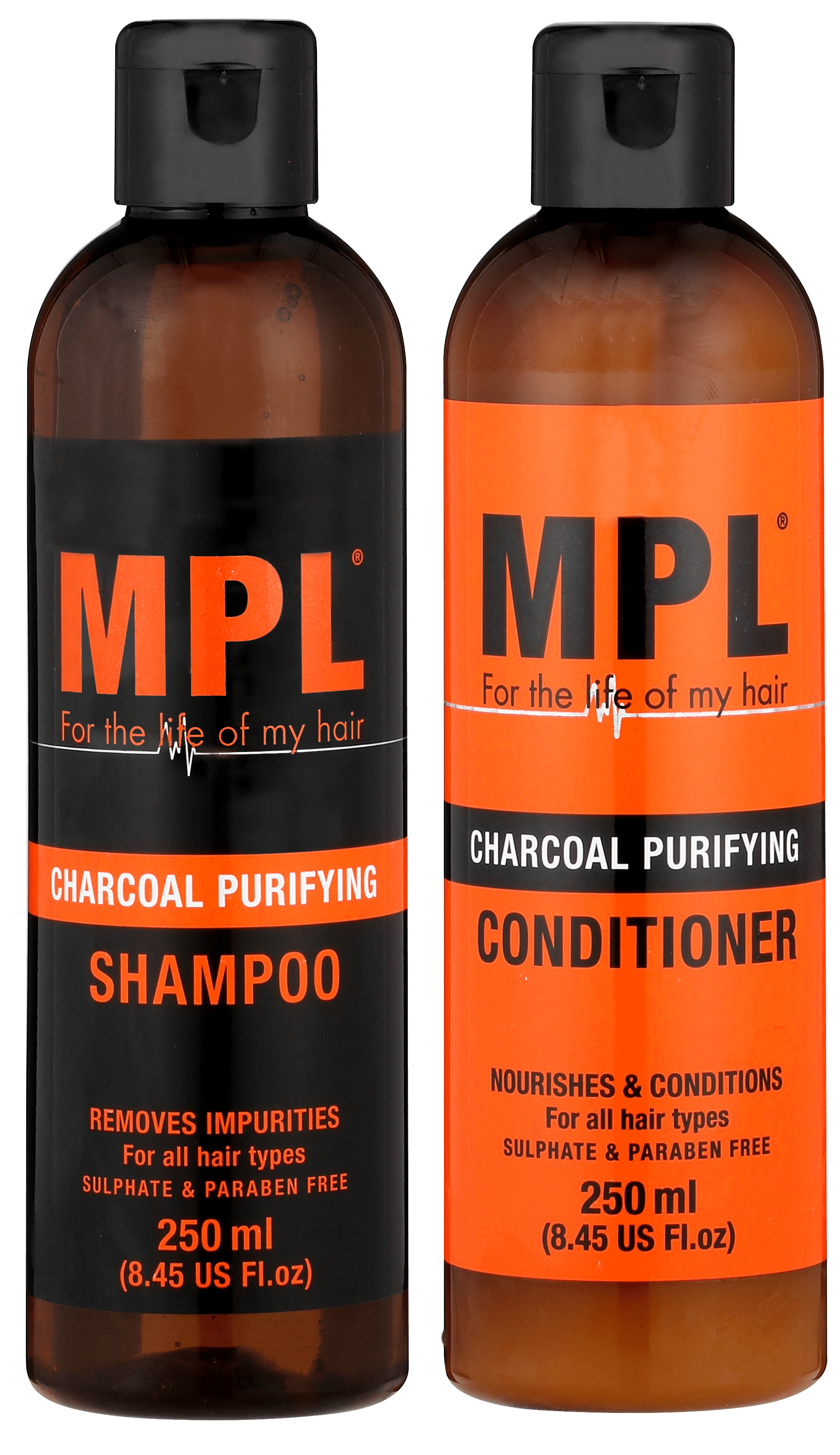 Charcoal Shampoo + Conditioner Twin Pack  250ml