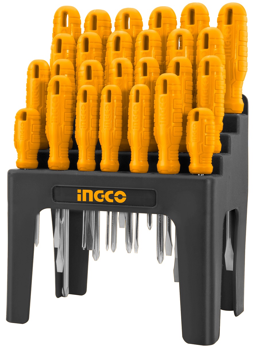 INGCO – Screwdriver Set (26 Piece) with Plastic Frame
