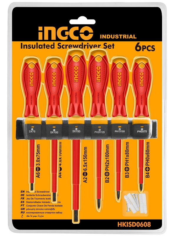 INGCO – Insulated Screwdriver Set (6 Pieces)