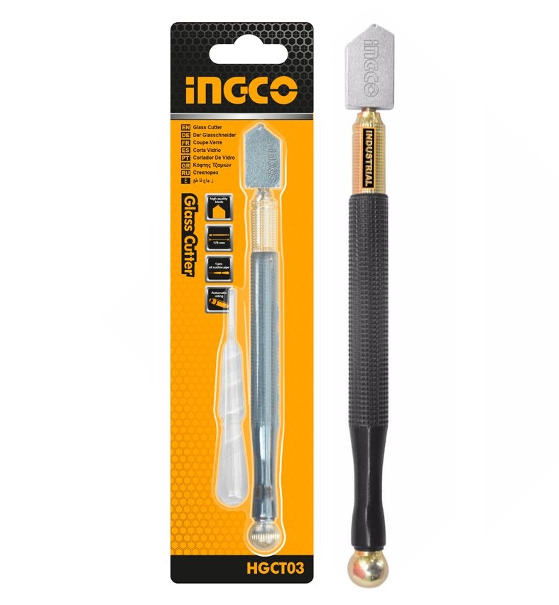 INGCO – Heavy Duty Glass Cutter (Iron Body) – 178mm
