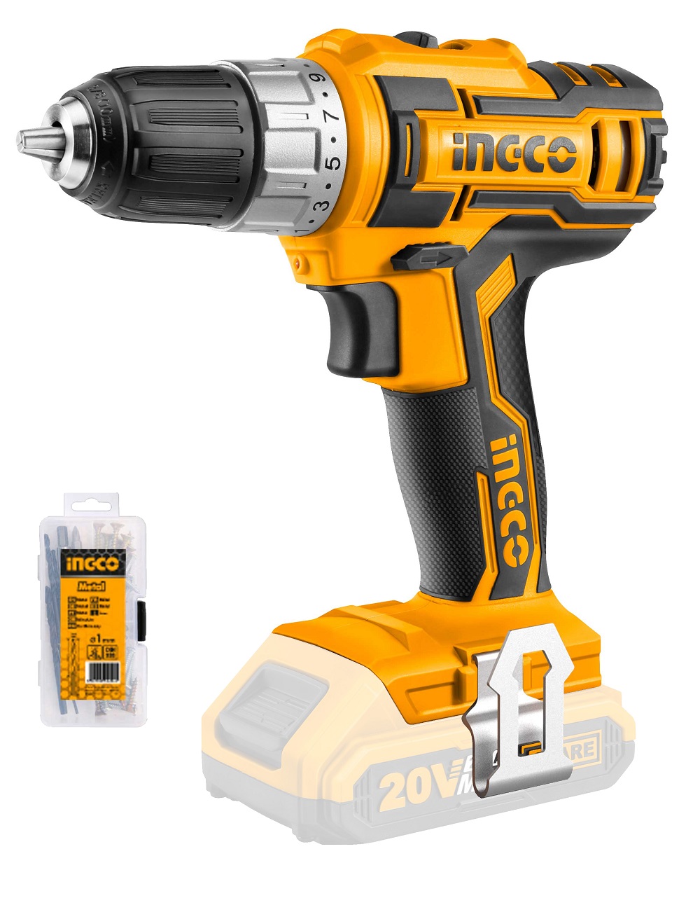 INGCO – Lithium-Ion Cordless Drill (Lithium-Ion – P20S Range) – 20V