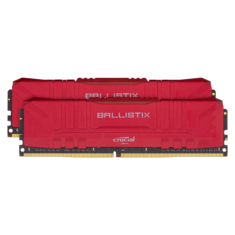 Crucial Ballistix 16GB DDR4 3200MHz Desktop Gaming Memory – Red