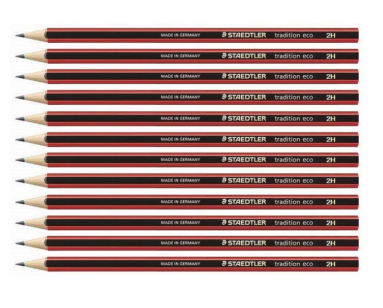 Steadtler Tradition ECO 2H Pencils – 180T-2H Box of 12