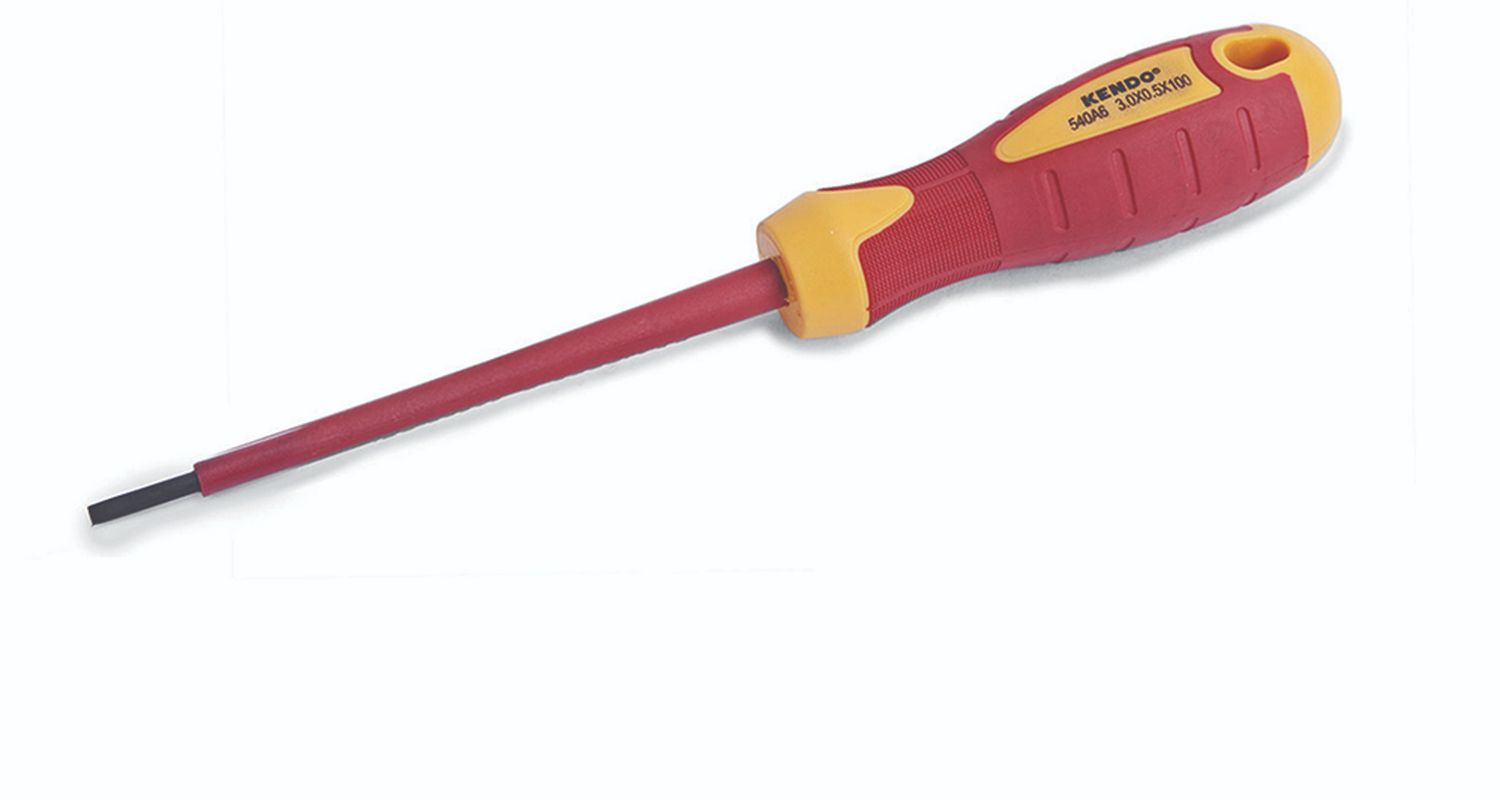 Kendo Vde Screwdrivers, Slotted 2.5Mmx75Mm