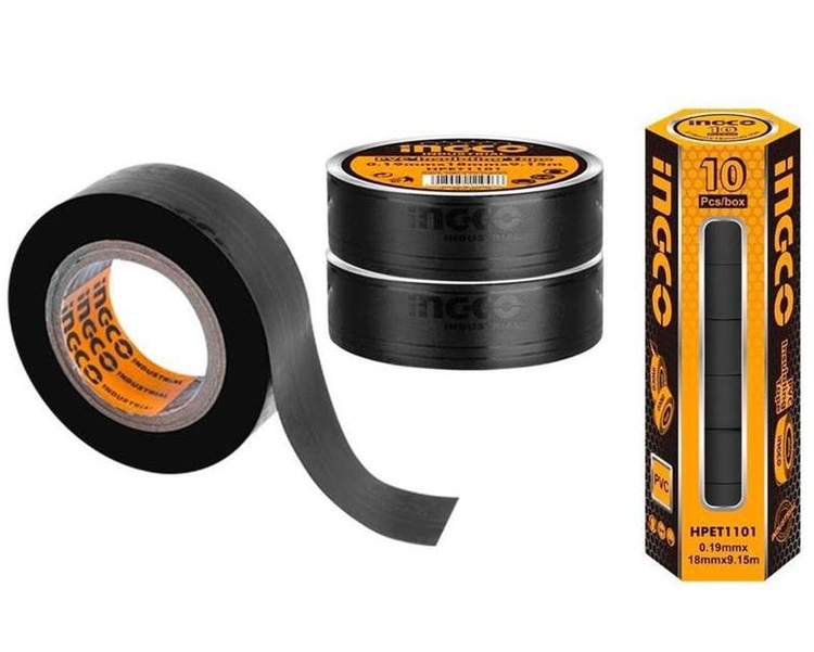 INGCO – PVC Insulating Tape (10 Rolls per tube)