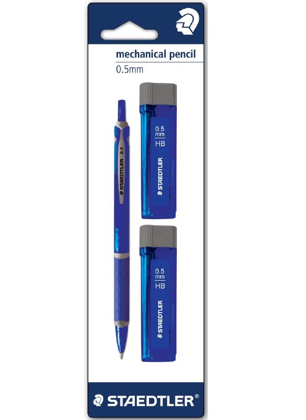 Staedtler Mechanical Pencil and 2 Tubes of lead 0,5mm on Blister Card
