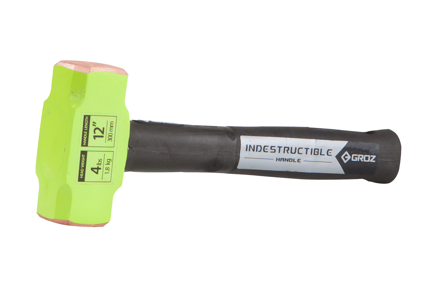 Groz Hammer Sledge Rubber Handle 1.8kg