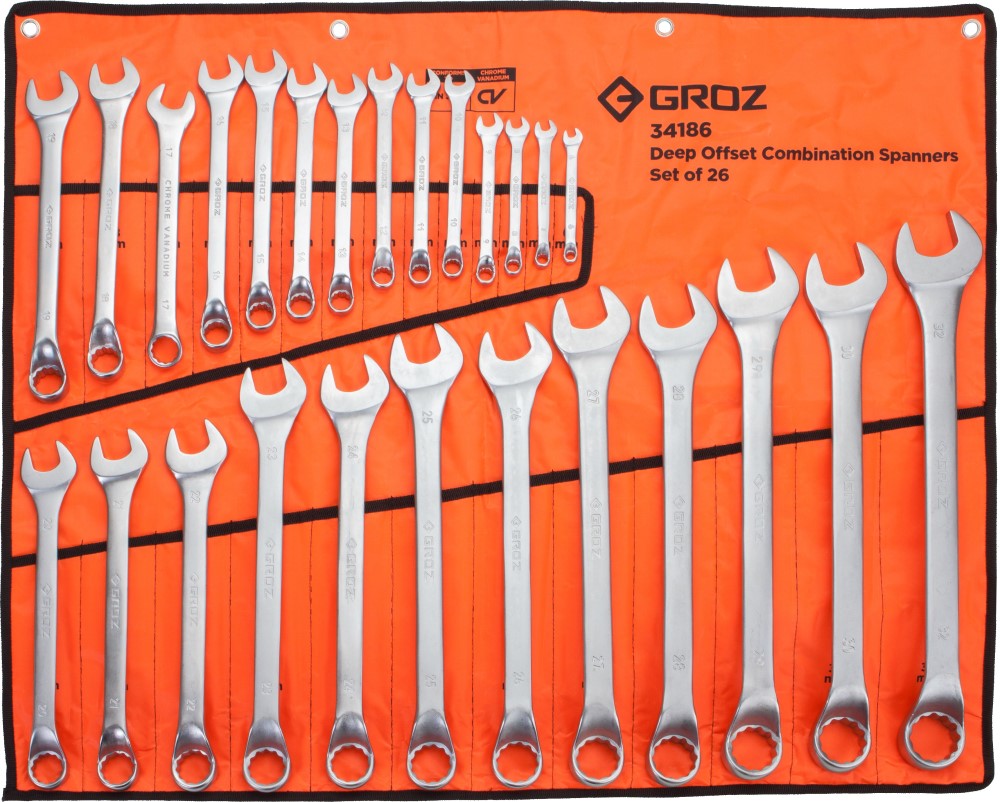 Groz Spanner Combination Set 6-32mm 26 Piece