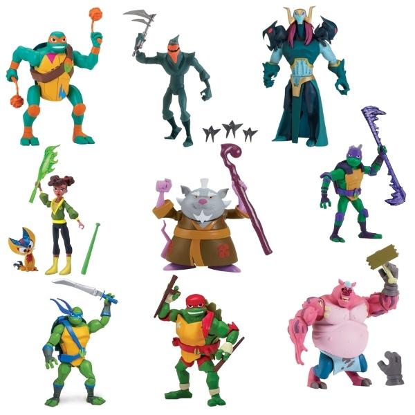 Rise of The Teenage Mutant Ninja Turtles Toy Action Figures – 9 Figures