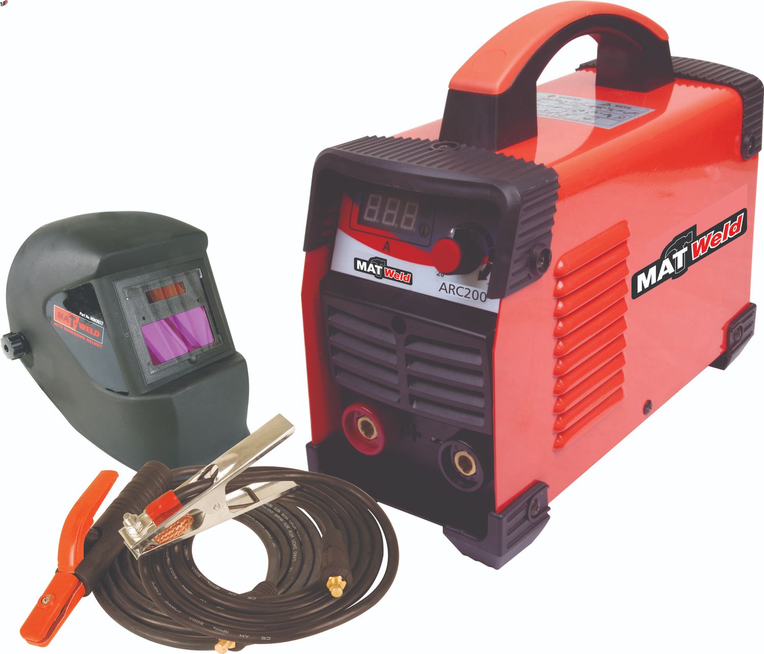 Matweld Welder Inverter 200A + Helmet Combo