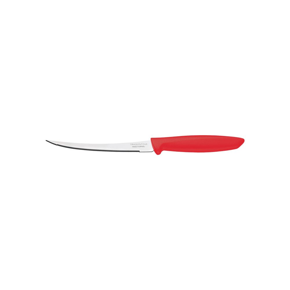 Tramontina 5″ (13cm) Tomato Knife  Plenus Range Dishwasher Safe – Red, Silver