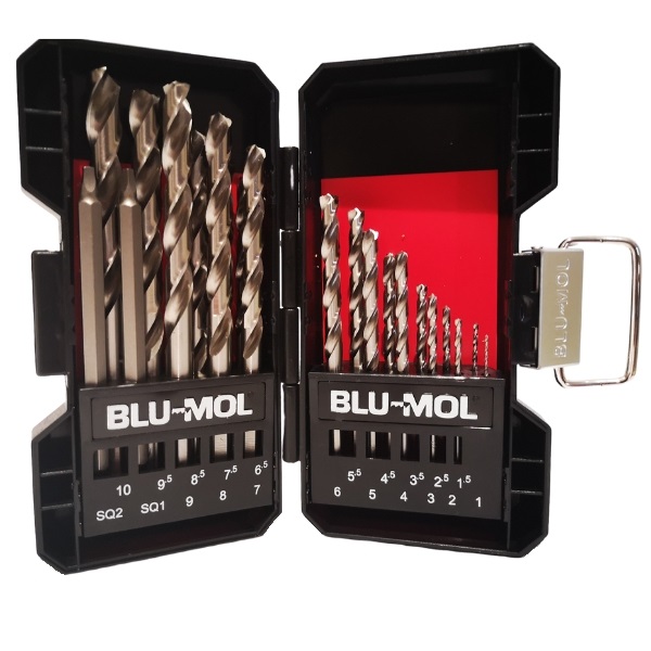 Blu-Mol Extreme – Drill Bit Set / High Speed Steel (HSS) Set – 19 Piece