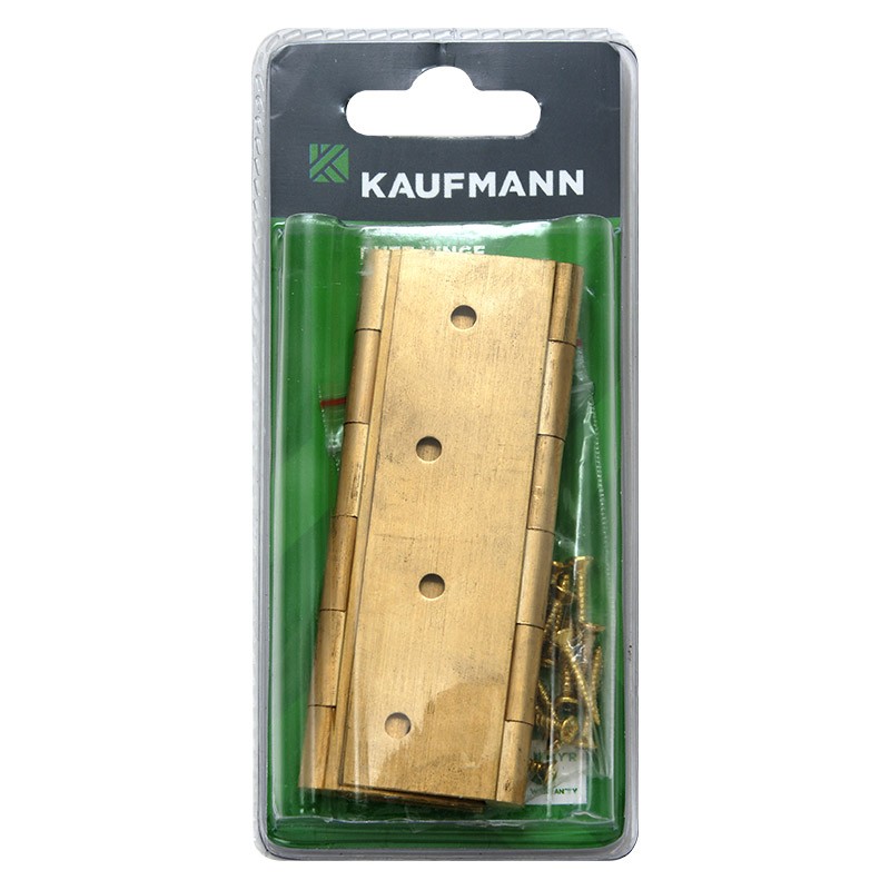 Kaufmann Butt Hinge Brass 100Mm (Brass Pin) (Pair)