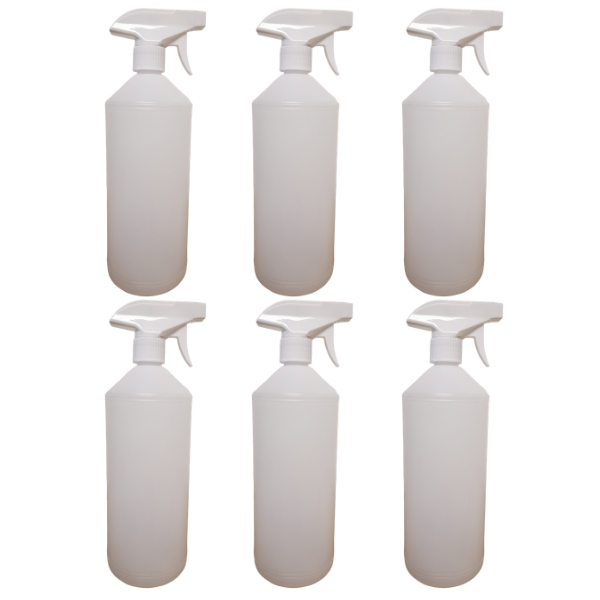 Bulk Pack 6 x Trigger Spray Bottles – 1L