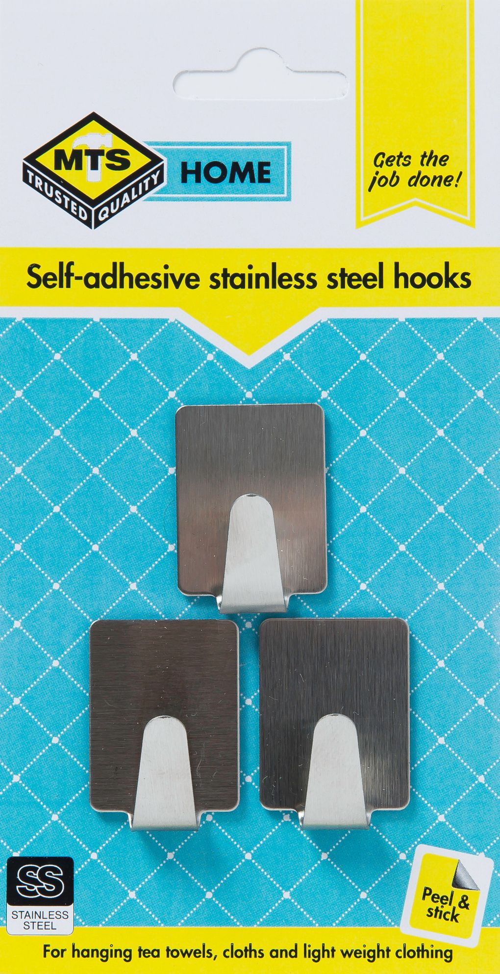 MTS Home Small Rectangle Hook 3 Piece