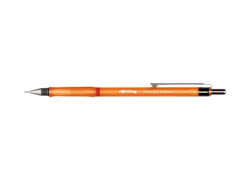 rOtring Visuclick – 0,5mm Orange Translucent Barrel