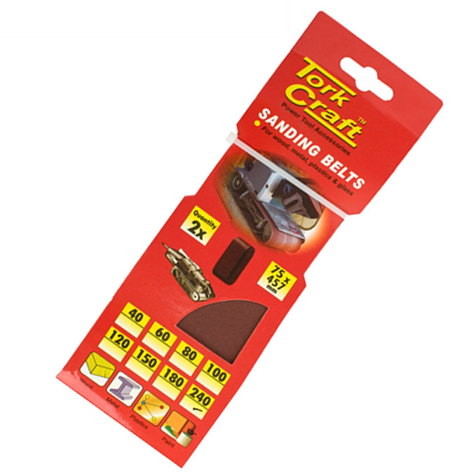 Sanding Belt 75 X 457Mm 240Grit 2/Pack