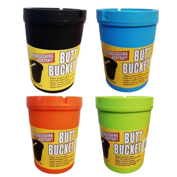 4 x Butt Buckets – Tub Ashtrays / Cigarette Buds Ash Trays (Jumbo)