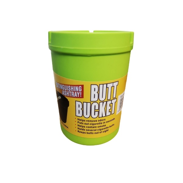 Butt Bucket – Ashtray / Cigarette Buds Ash Tray – Lime Green (Jumbo)